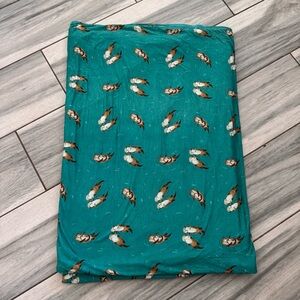 Nev Clothing Company Blue Otter Viscose Double Sided Reversible Twin Blanket